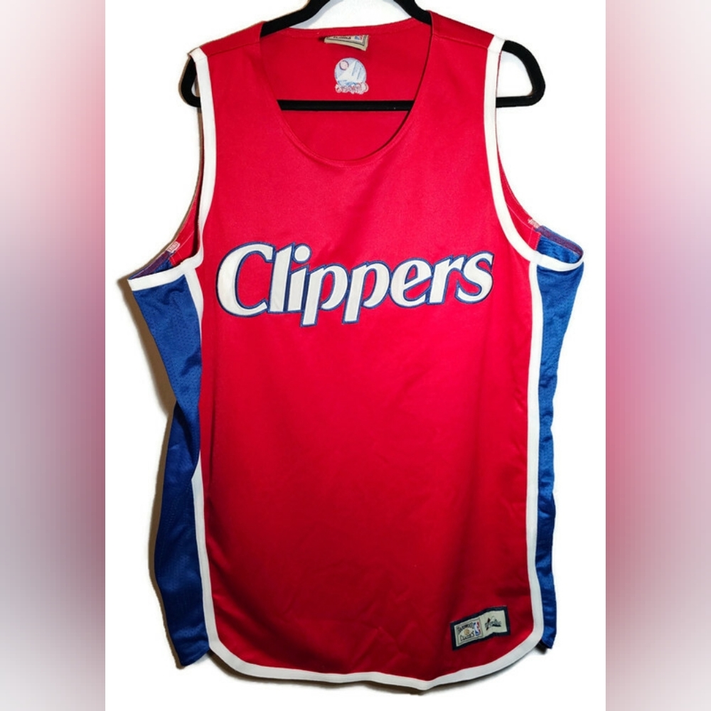 Vintage Majestic San Diego LA Los Angeles Clippers Red Throwback Jersey Mens XL